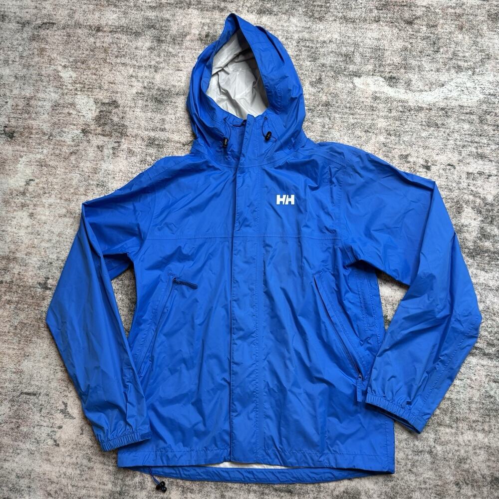 Helly Hanson Loke Waterproof Rain Hiking Jacket Mens S Lightweight Zip Hooded